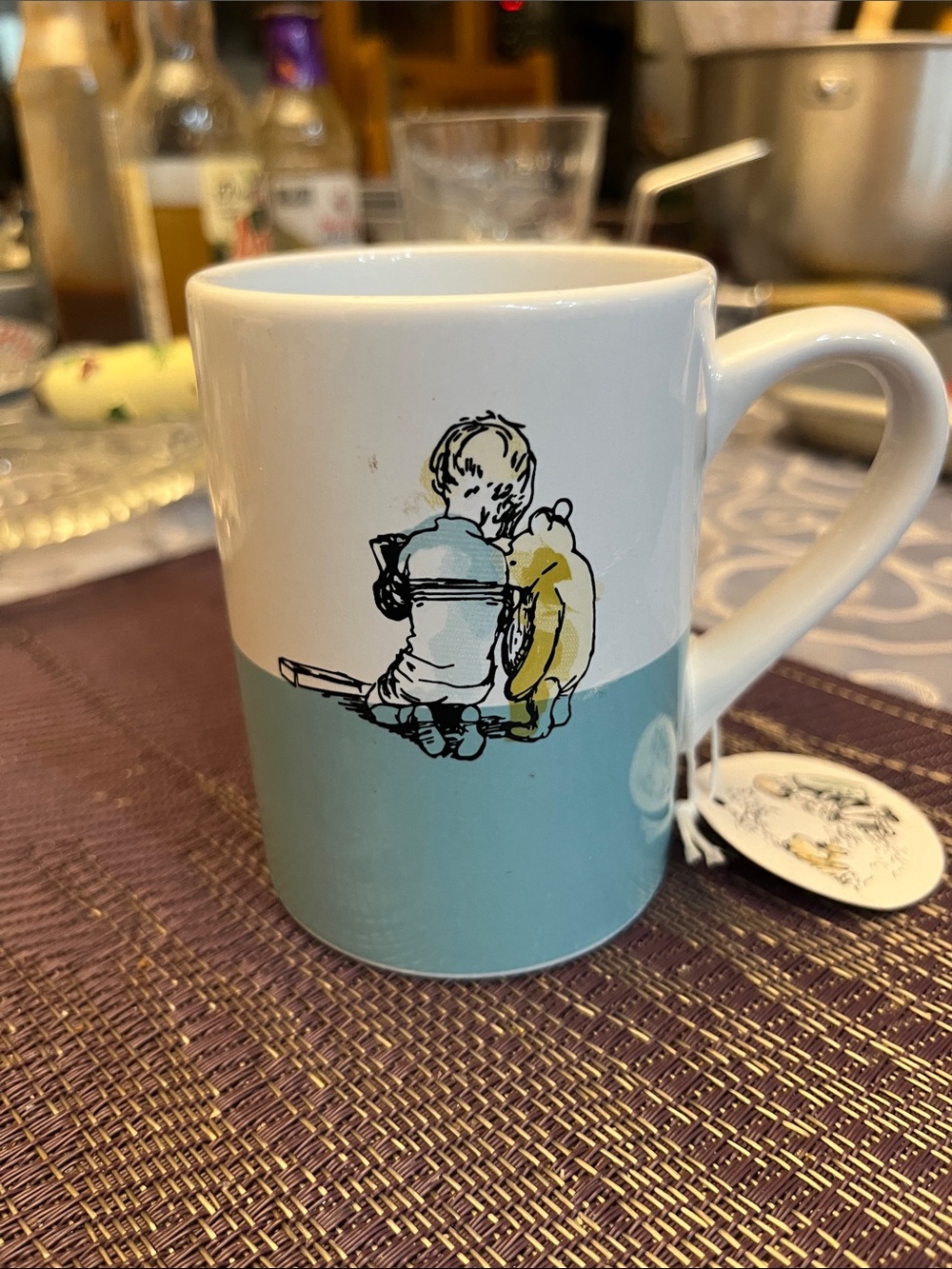 Blue & White Winnie the Pooh Boy Mug